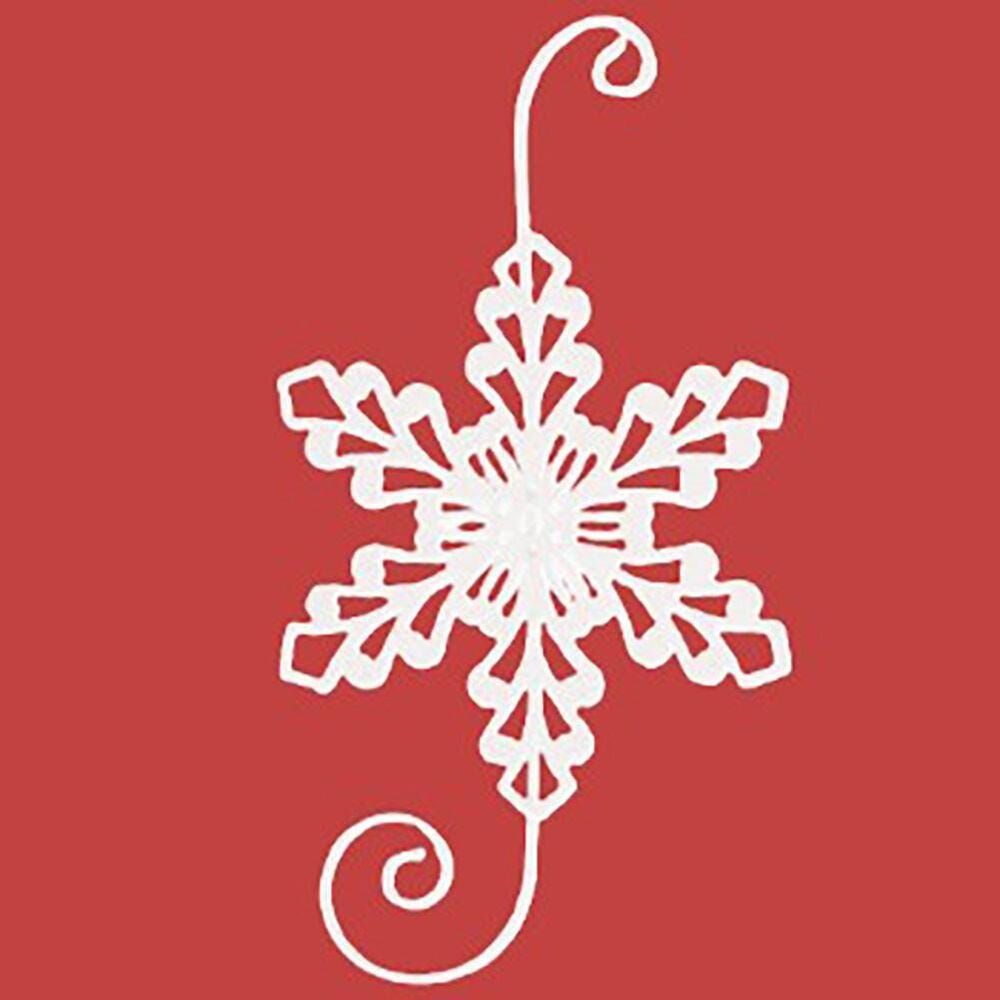 Iridescent Snowflake Ornament Hooks New Set of 12